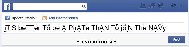 beautiful font generator on Facebook