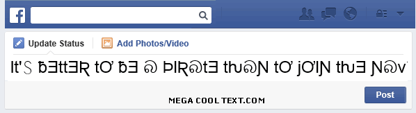 big bold text generator on Facebook