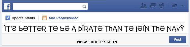 cool font generator online on Facebook