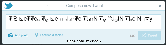cool text fonts copy and paste on Twitter