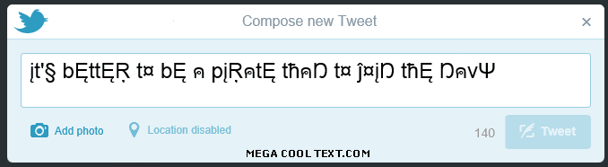 cool text fonts online on Twitter