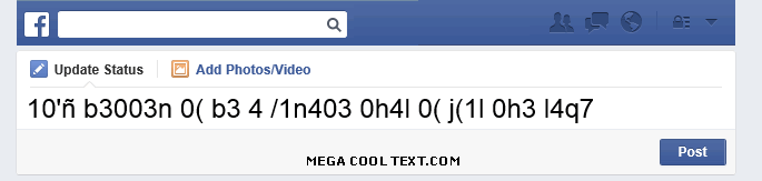 font generator online on Facebook