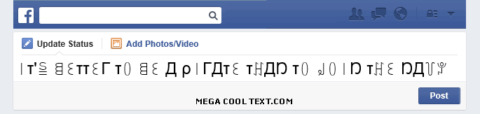 letters with symbols on Facebook