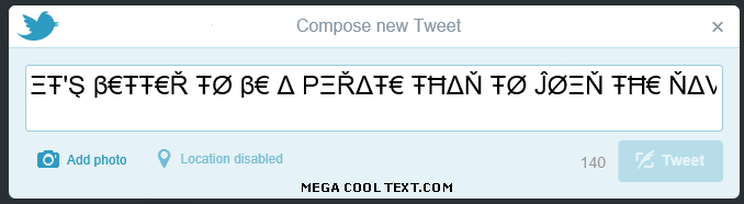 xat big letters generator on Twitter